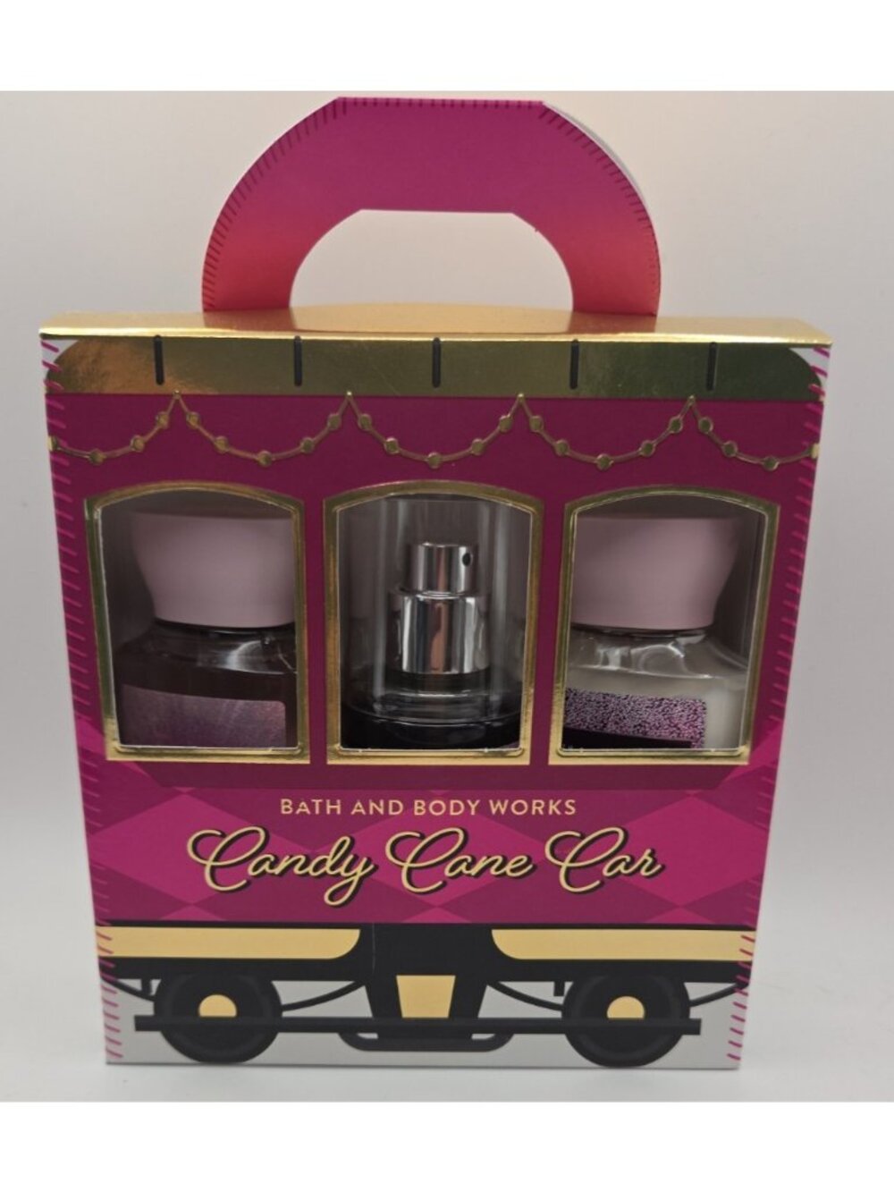 Bath & Body Works Candy Cane Car A Thousand Wishes Travel Bath Set Lotion Mist